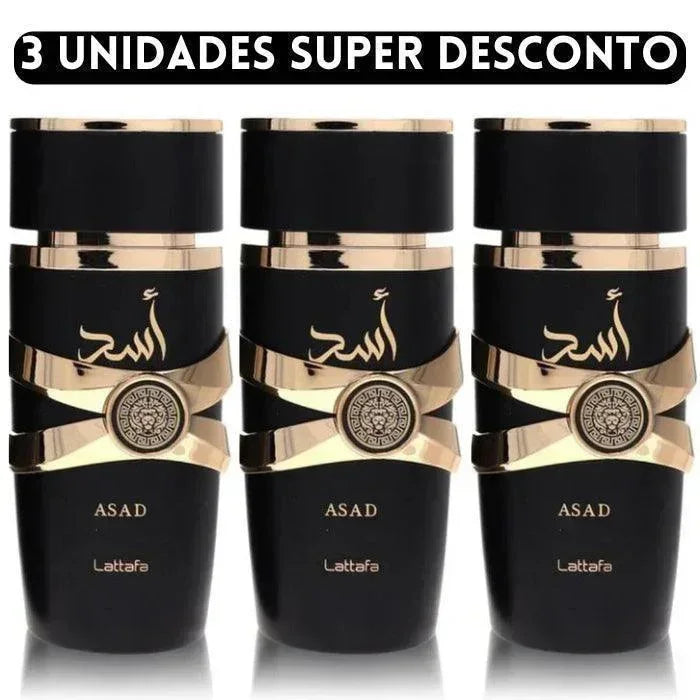 Perfume Árabe Asad Lattafa (100ml) + Hidratante Corporal Grátis - (Compre Mais, Pague Menos)