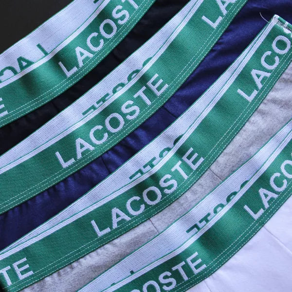 CUECA BOX MASCULINA LACOSTE - CÓS VERDE - CORES VARIADAS - PAGUE 3, LEVE 5