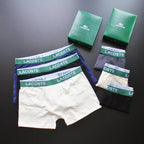 CUECA BOX MASCULINA LACOSTE - CÓS VERDE - CORES VARIADAS - PAGUE 3, LEVE 5