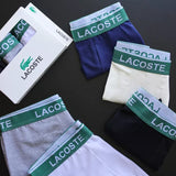CUECA BOX MASCULINA LACOSTE - CÓS VERDE - CORES VARIADAS - PAGUE 3, LEVE 5
