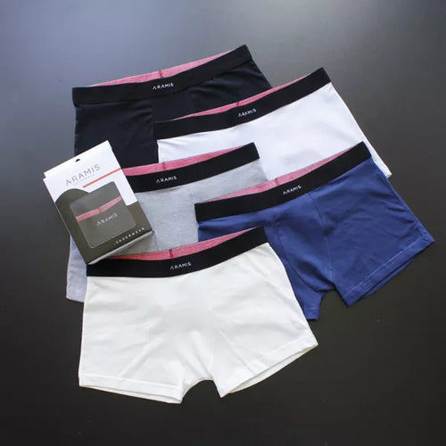 CUECA BOX MASCULINA ARAMIS - COMPRE 1, LEVE 3 - CORES VARIADAS