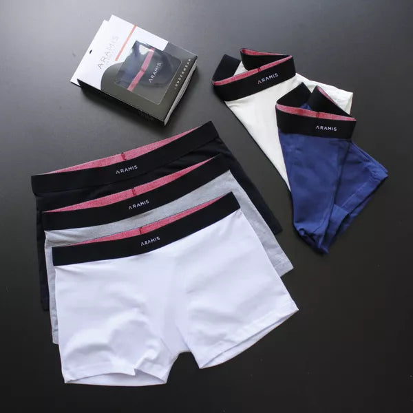CUECA BOX MASCULINA ARAMIS - COMPRE 1, LEVE 3 - CORES VARIADAS