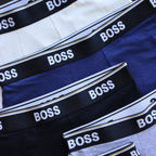 CUECA BOX MASCULINA BOSS - CÓS AZUL E CORES VARIADAS - PAGUE 3, LEVE 5