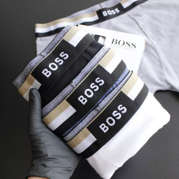 CUECA BOX MASCULINA BOSS - CORES VARIADAS - PAGUE 3, LEVE 5