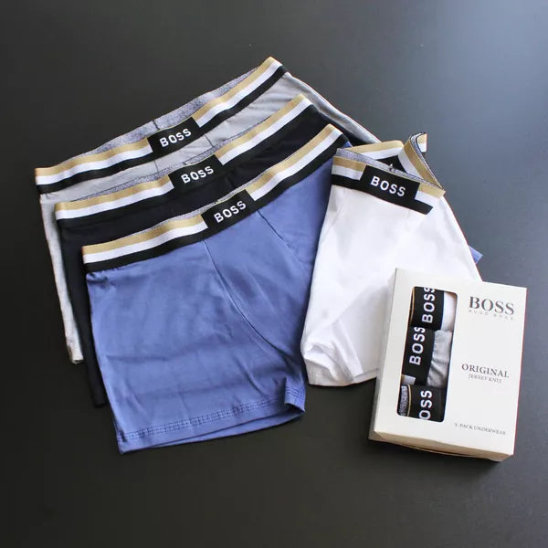 CUECA BOX MASCULINA BOSS - CORES VARIADAS - PAGUE 3, LEVE 5