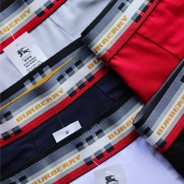 CUECA BOX MASCULINA BURBERRY - CORES VARIADAS - PAGUE 3, LEVE 6