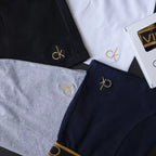 CUECA BOX MASCULINA CALVIN KLEIN - CORES VARIADAS - CÓS DOURADO - PAGUE 3, LEVE 6