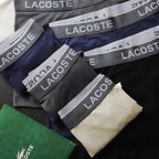 CUECA BOX MASCULINA LACOSTE - CORES VARIADAS - CÓS CINZA - PAGUE 3, LEVE 5