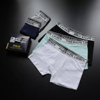 CUECA BOX MASCULINA RALPH LAUREN - COMPRE 1, LEVE 3 - CORES VARIADAS - CÓS BRANCO