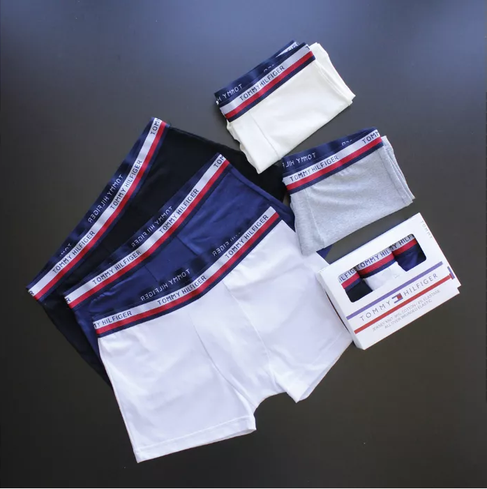 CUECA BOX MASCULINA TOMMY HILFIGER - CORES VARIADAS - PAGUE 3, LEVE 6