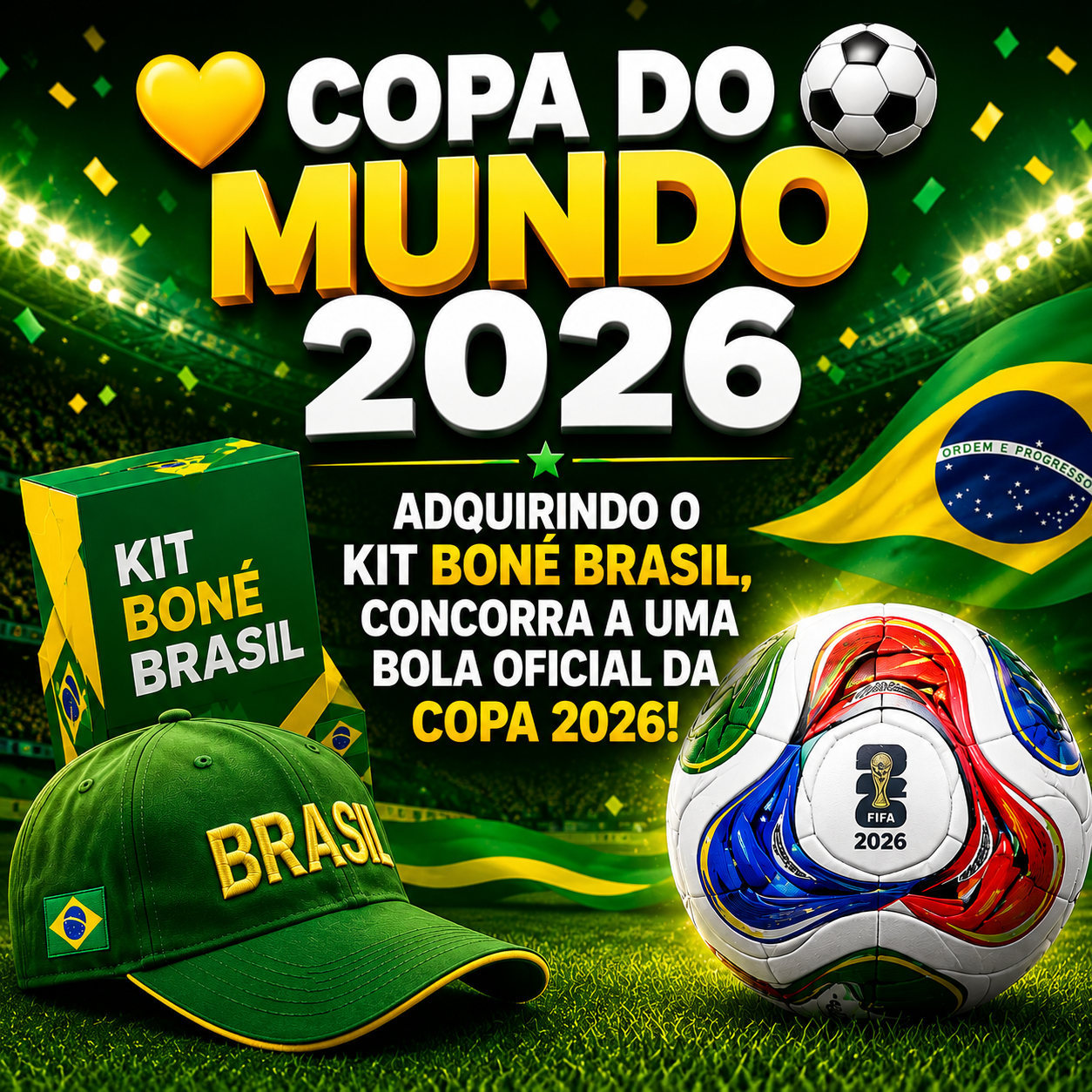 Boné Brasil Premium Unissex - Compre 1 Leve 2