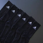 MEIA CANO ALTO ADIDAS - 6 PARES - CORES VARIADAS