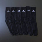 MEIA CANO ALTO ADIDAS - 6 PARES - CORES VARIADAS