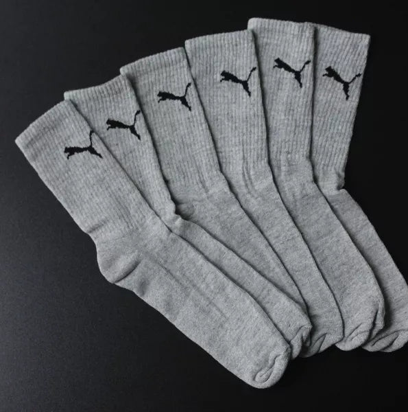 MEIA CANO ALTO PUMA - 3 PARES - CORES VARIADAS