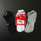MEIA SOQUETE PUMA - 3 PARES - CORES VARIADAS