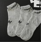 MEIA SOQUETE ADIDAS - 3 PARES - CORES VARIADAS